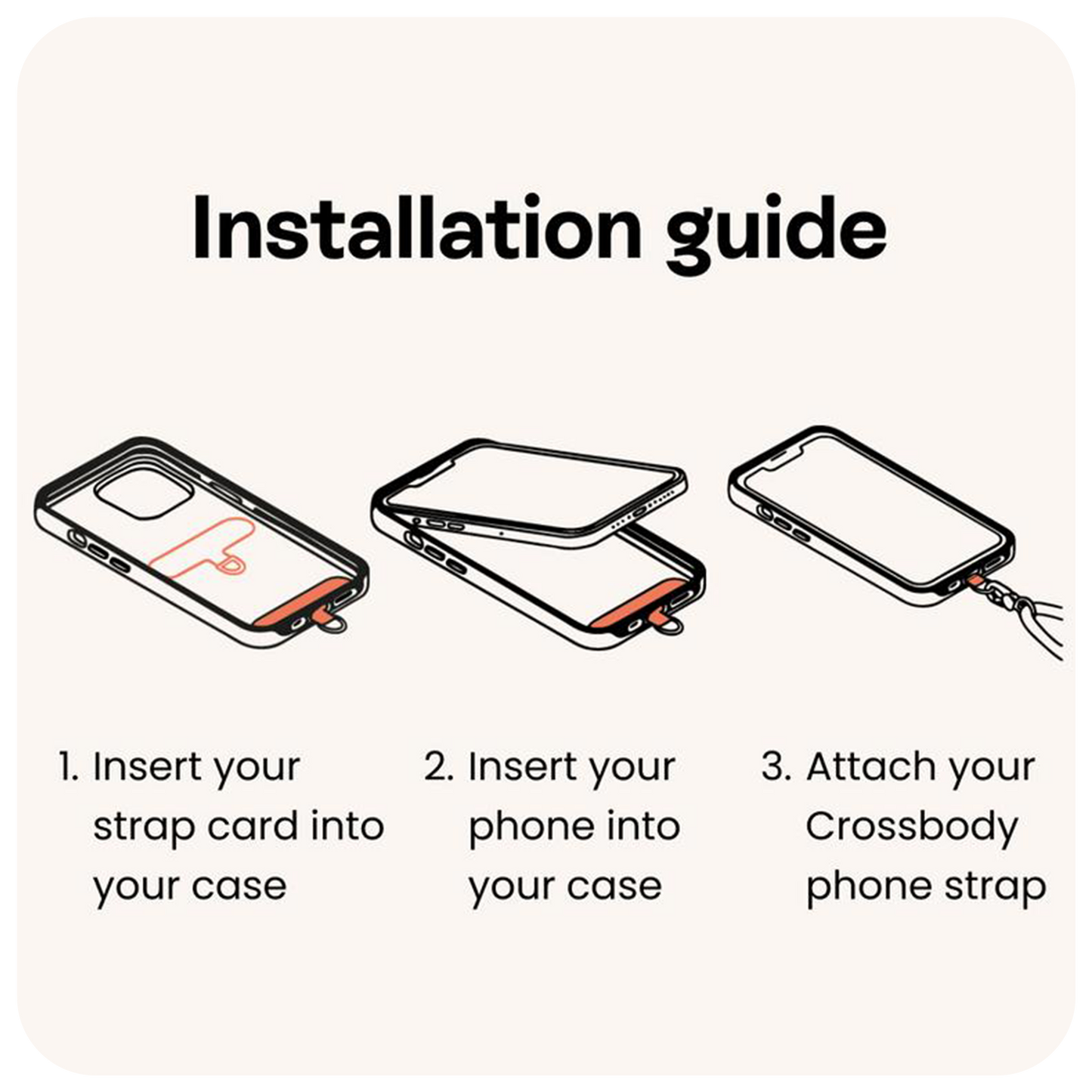Universal cross body phone strap